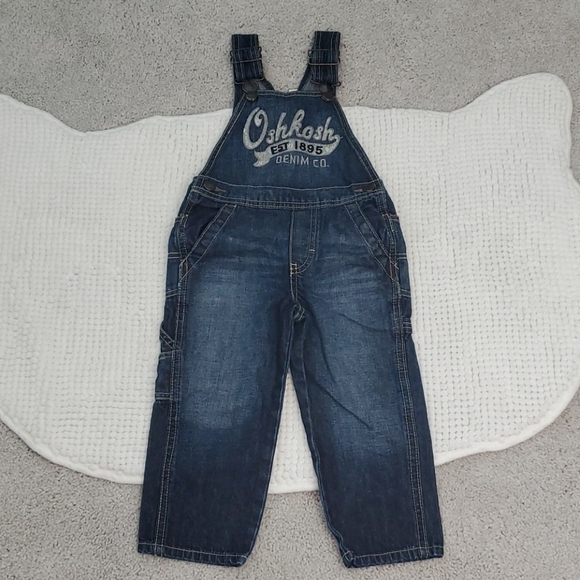 OSH KOSH B'GOSH DENIM OVERALLS. SZ 2T - Picture 1 of 5